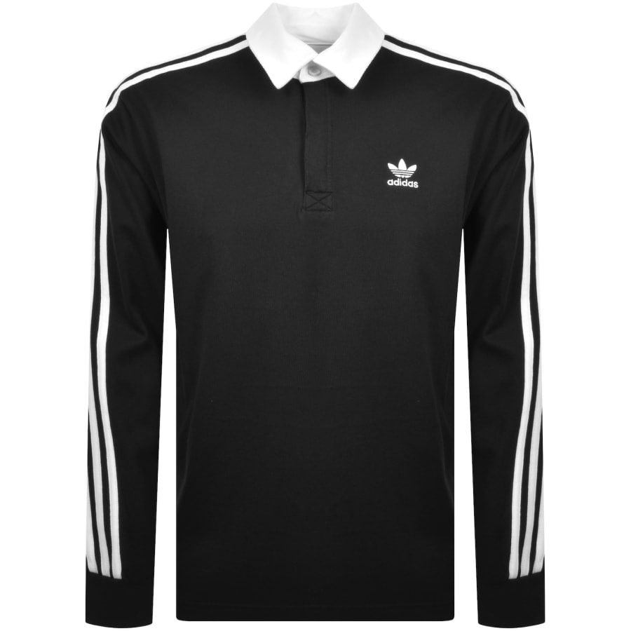 お歳暮 Rugby Originals adidas Long Mainline | Black Polo Sleeve トップス